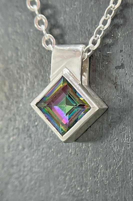 tiny rotated square / mystic topaz
